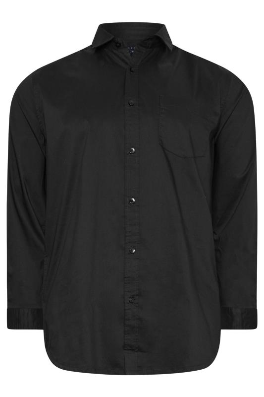 BadRhino Big & Tall Black Chest Pocket Oxford Shirt | BadRhino 3