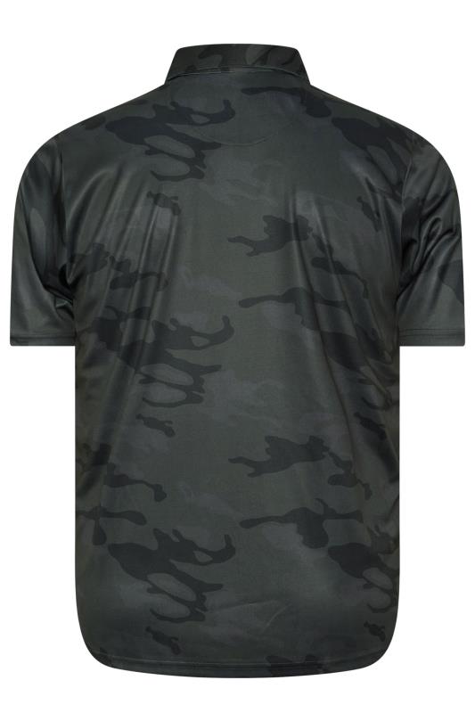 BadRhino Golf Big & Tall Black Camo Print Polo Shirt | BadRhino 4