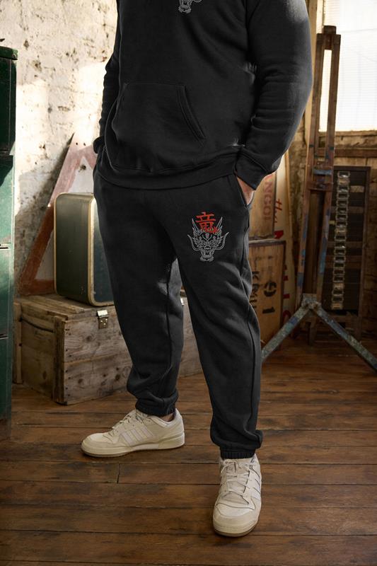 BadRhino Big & Tall Black Worldwide Print Joggers | BadRhino 2