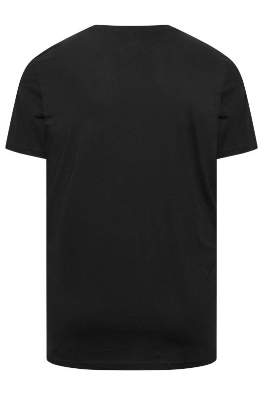 JACK & JONES Big & Tall Black Line Logo Print T-Shirt | BadRhino 4