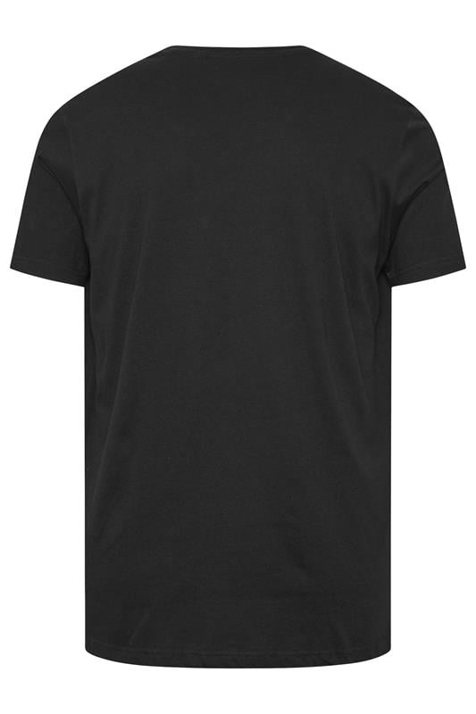 BadRhino Big & Tall Black Skull & Crossbones Graphic T-Shirt 2