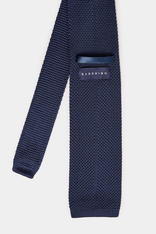 BadRhino Navy Blue Knitted Tie | BadRhino 3