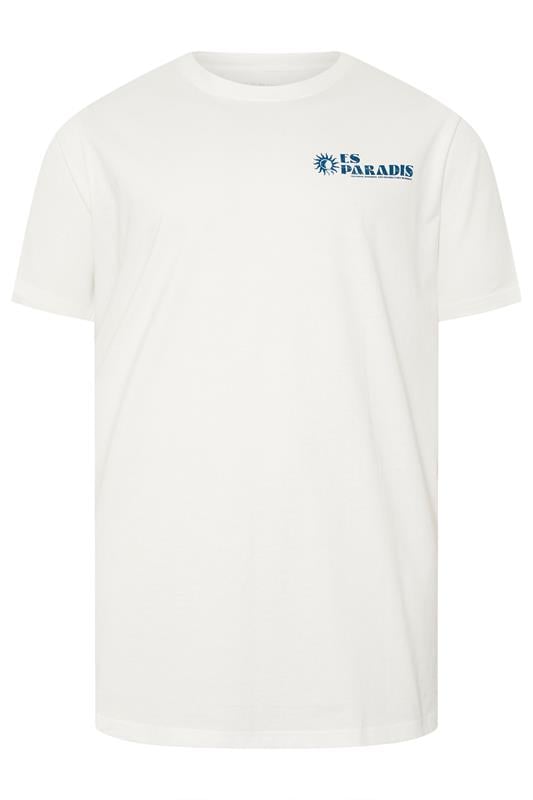 BadRhino Big & Tall Off White Ibiza Paradise Graphic T-Shirt | BadRhino 8