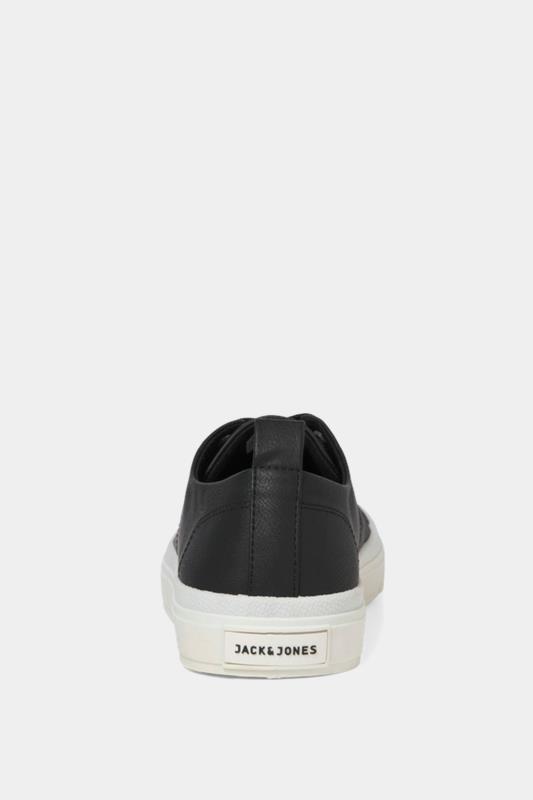 JACK & JONES Black Faux Leather Sneakers | BadRhino 4