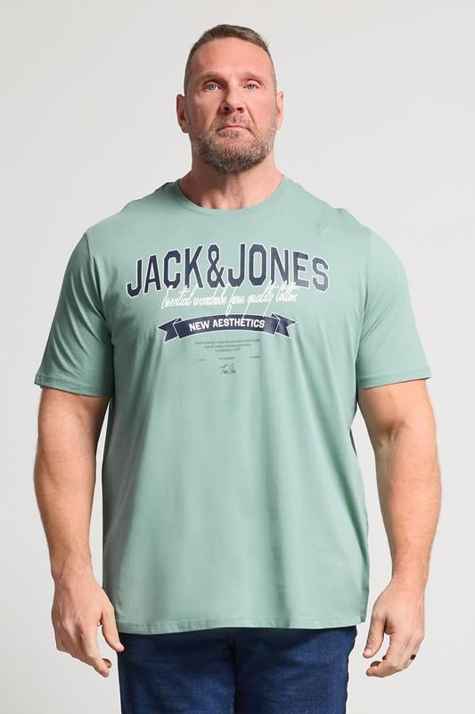 Men's  JACK & JONES Big & Tall Mineral Blue Graphic T-Shirt
