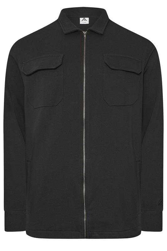 Men's  STUDIO A Big & Tall Navy Blue Zip Through Shacket