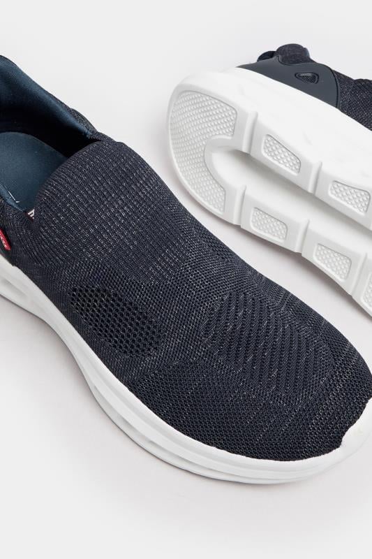 D555 Navy Hands Free Shoes With Knitted Top | BadRhino 4