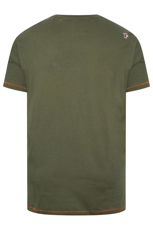 D555 Big & Tall Khaki Green 'We Come To Rock' Graphic Print T-Shirt | BadRhino 4