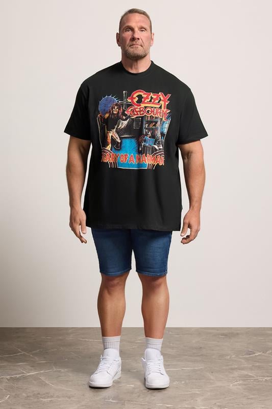 BadRhino Big & Tall Black Extra Long Ozzy Osbourne Graphic T-Shirt