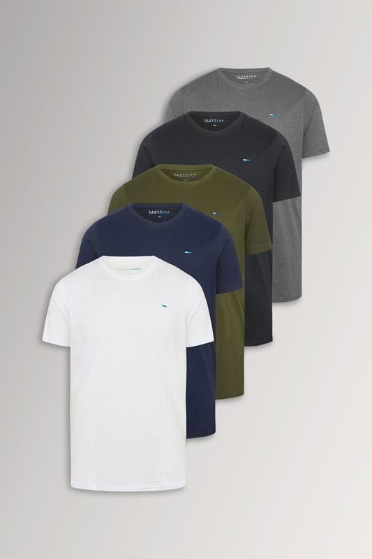  BadRhino Big & Tall 5 Pack Black & White Core T-Shirts