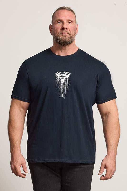 Men's  BadRhino Big & Tall Navy Blue Superman Graphic Print T-Shirt