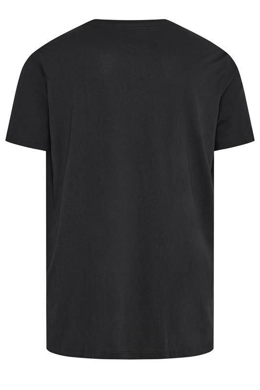 JACK & JONES Big & Tall Black Print Short Sleeve T-Shirt | BadRhino 4