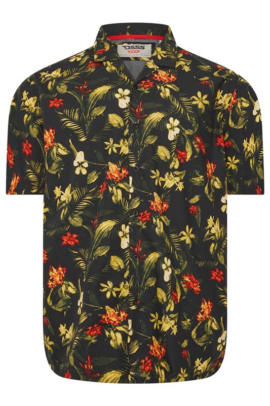 D555 Big & Tall Black Hawaiian Short Sleeve Shirt | BadRhino 2