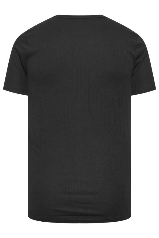 KAM Big & Tall Black Thermal Short Sleeve T-Shirt | BadRhino 4