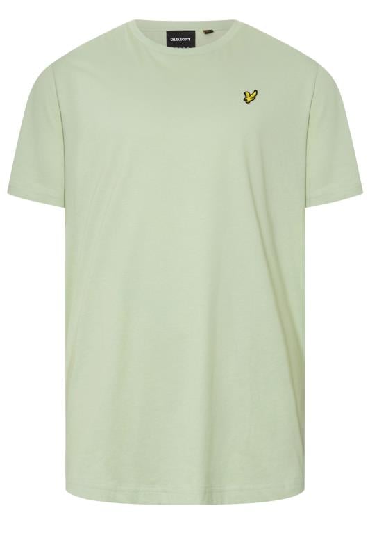 LYLE & SCOTT Big & Tall Green Plain T-Shirt | BadRhino 1