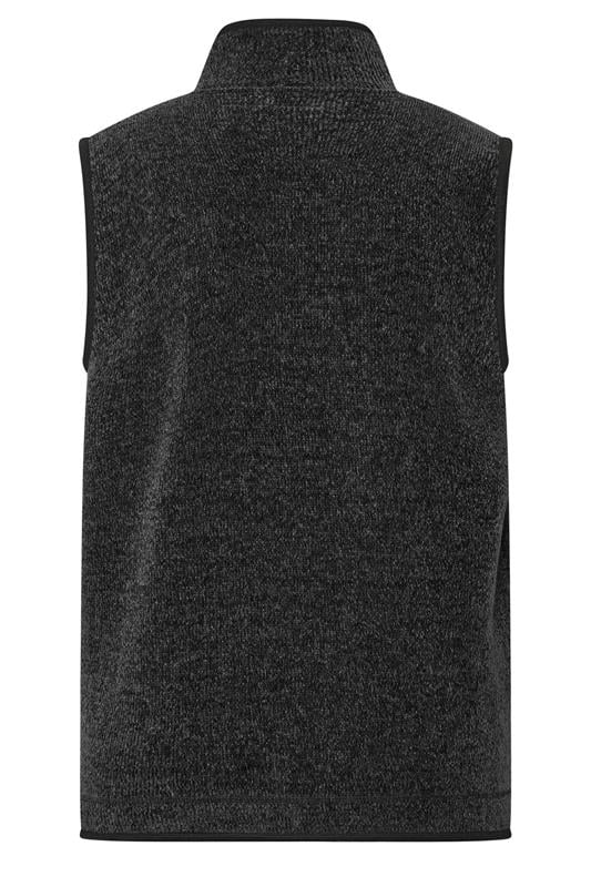 BadRhino Big & Tall Grey Fleece Pocket Gilet | BadRhino 6