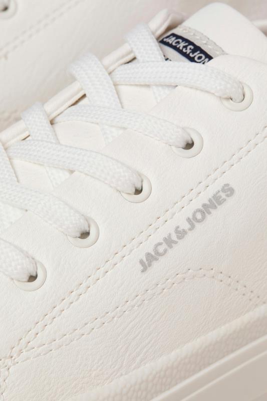 JACK & JONES White Faux Leather Sneakers | BadRhino 7