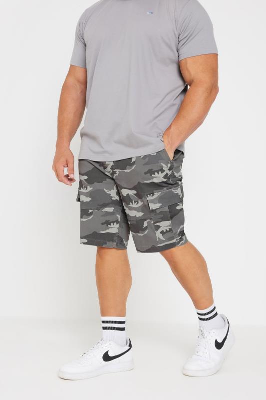 BadRhino Big & Tall Grey Camo Cargo Shorts | BadRhino 2