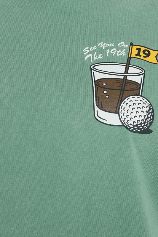 BadRhino Big & Tall Green Extra Long Pigment Dye Golf Graphic T-Shirt | BadRhino 8