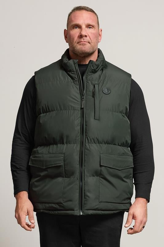 BadRhino Big & Tall Dark Green Zip Through Gilet