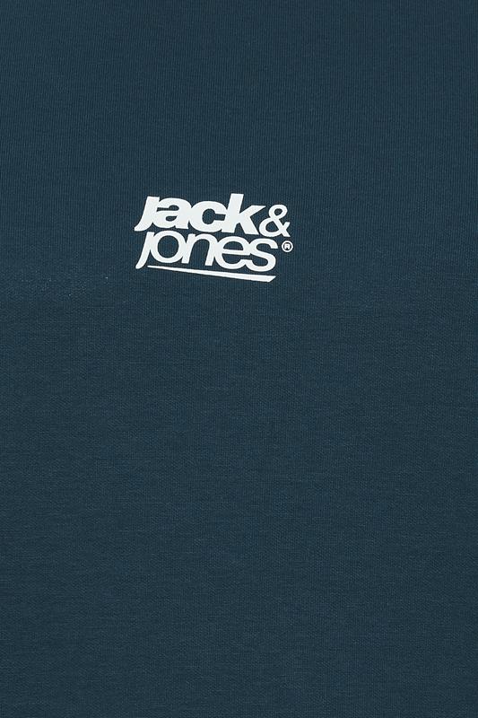 JACK & JONES Big & Tall 2 Pack Navy Blue & Off-White Graphic | BadRhino 11