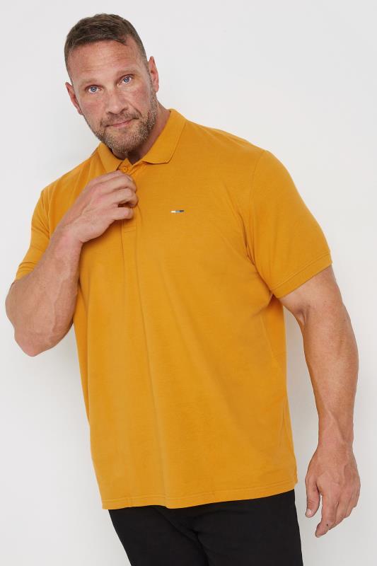 Big and tall yellow polo shirt best sale