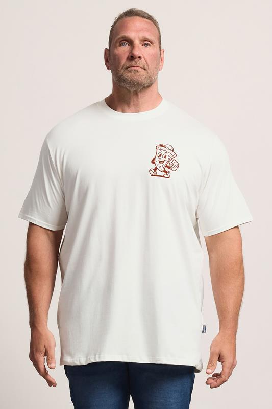  BadRhino Big & Tall Off-White Extra Long Graphic T-Shirt