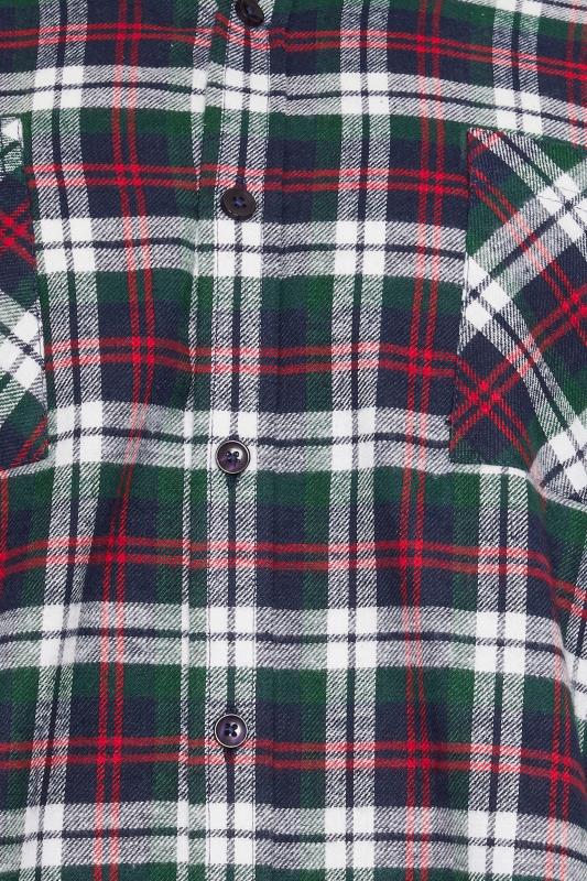 BadRhino Big & Tall Red Check Print Long Sleeve Flannel Shirt | BadRhino 3