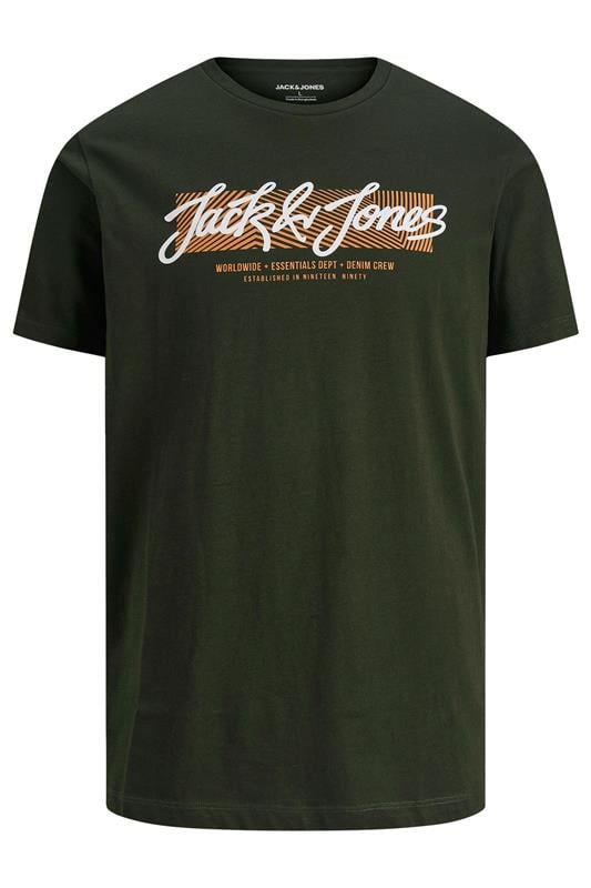Men's  JACK & JONES Big & Tall Duffle Green Urban T-Shirt