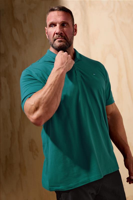 Men's  BadRhino Big & Tall Atlantic Deep Green Core Polo Shirt