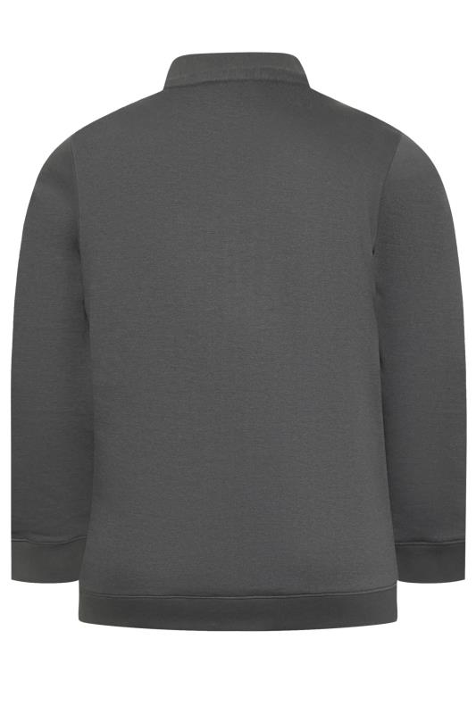 BadRhino Big & Tall Grey Premium Crew Neck Sweatshirt | BadRhino 5