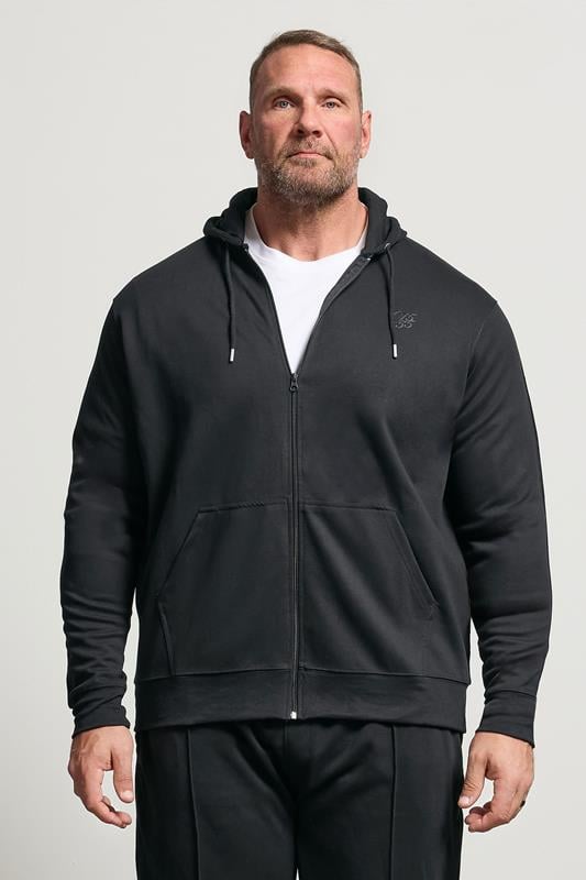 Men's  D555 Big & Tall Navy Blue Couture Zip Through Hoodie