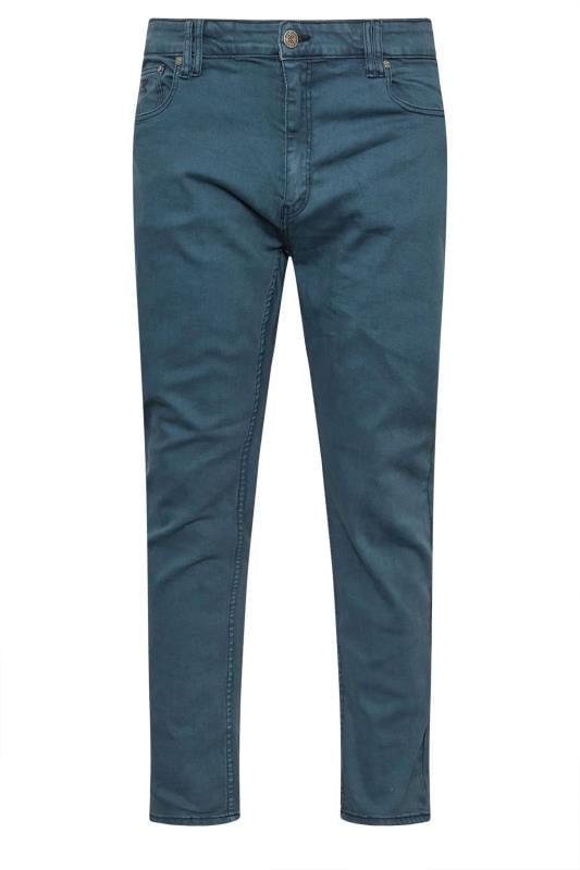 KAM Big & Tall Blue Embossed Jeans | BadRhino 1