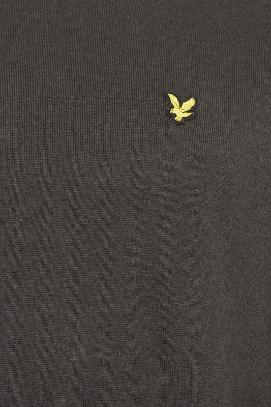 LYLE & SCOTT Big & Tall Grey Knitted Jumper | BadRhino 2