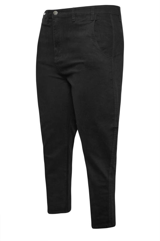 KAM Big & Tall Black Stretch Chino Trousers | BadRhino 5