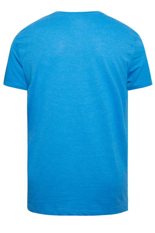 JACK & JONES Big & Tall 3 PACK Blue & Grey Logo Printed T-Shirts | BadRhino  5