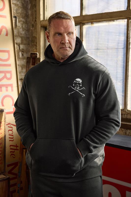 Men's  BadRhino Big & Tall Black Skull Graphic Hoodie