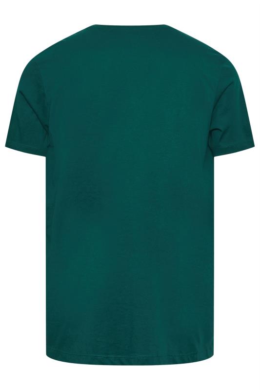 JACK & JONES Big & Tall Deep Teal Green Logo Play T-Shirt | BadRhino 4