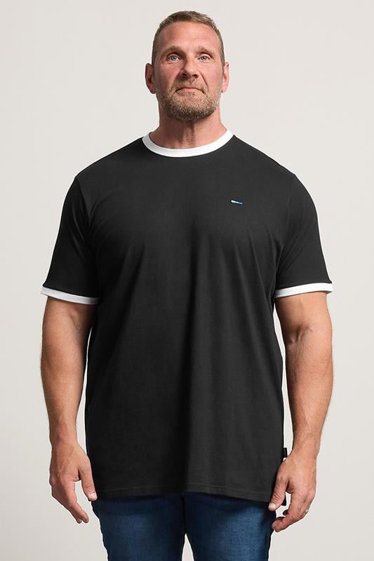 BadRhino Big & Tall Black Extra Long Ringer T-Shirt