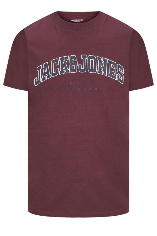 Men's  JACK & JONES Big & Tall Wine Red Varsity T-Shirt