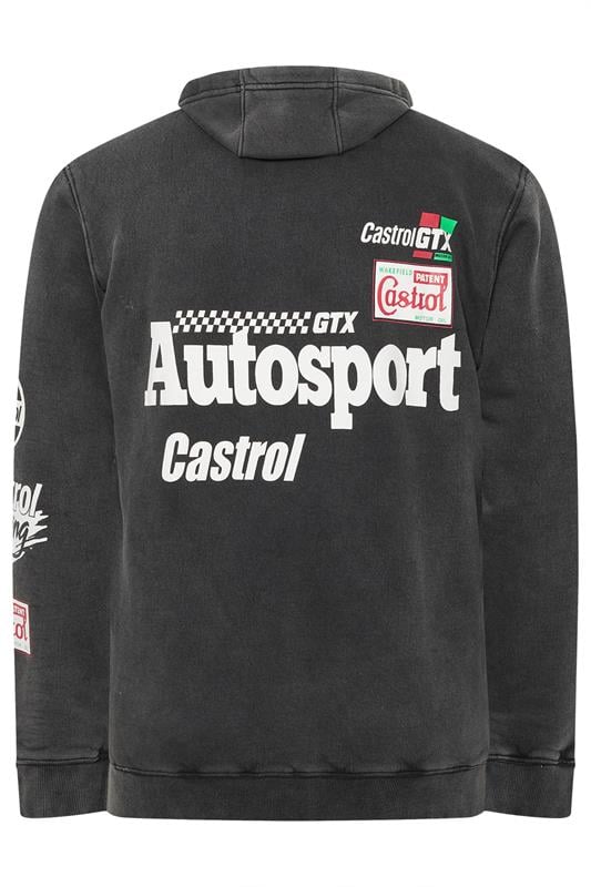 BadRhino Big & Tall Black 'Castrol' Acid Wash Hoodie | BadRhino 2