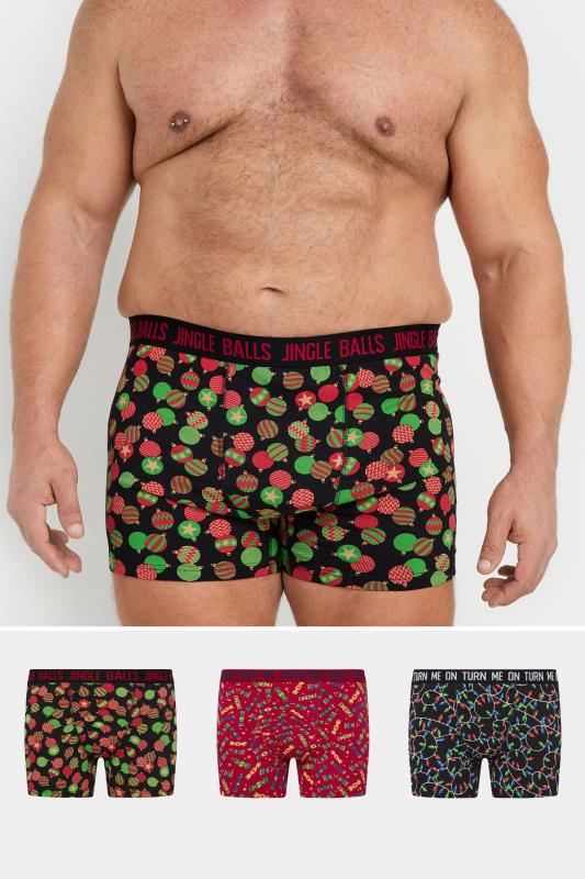 BadRhino 3 PACK Black & Red Christmas Trunks | BadRhino 1