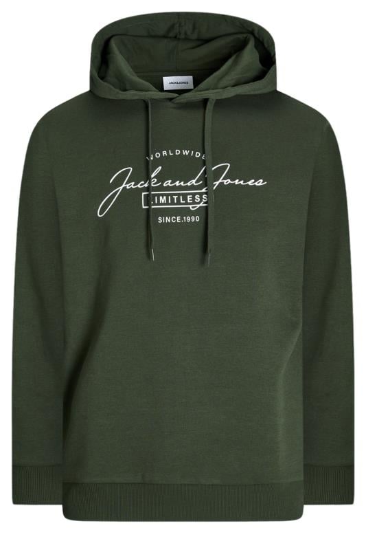 Men's  JACK & JONES Big & Tall Forest Green Logo Hoodie