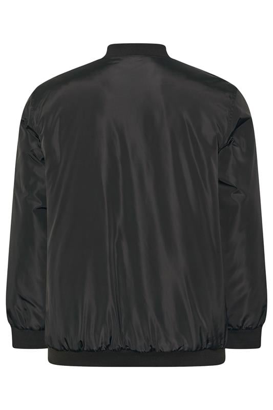  BadRhino Big & Tall Black Zip Through Bomber Jacket | BadRhino 2