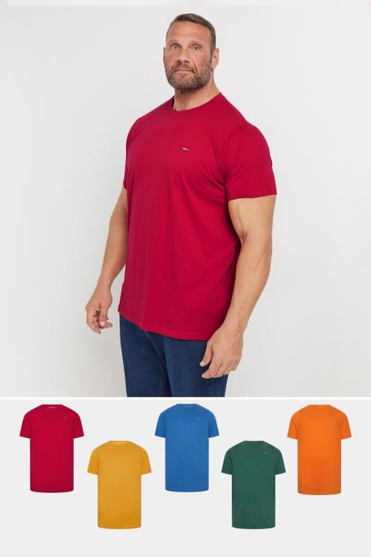 BadRhino Big & Tall 5 PACK Red & Blue Core T-Shirts | BadRhino  1