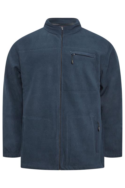 KAM Big & Tall Navy Blue Fleece Jacket | BadRhino 2