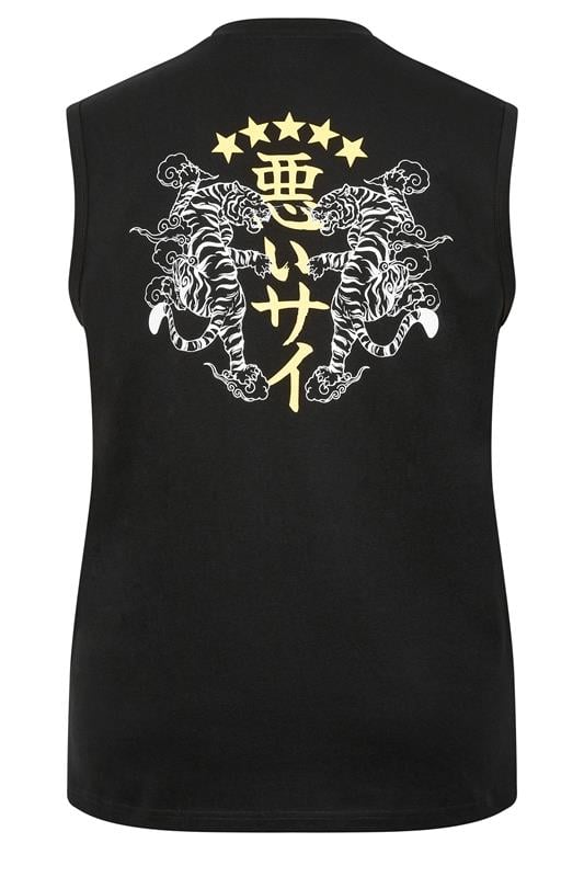 BadRhino Big & Tall Black Extra Long Tiger Graphic Muscle Vest | BadRhino 7