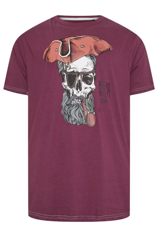 KAM Plum 'Real Pirates' Graphic Print T-Shirt | BadRhino 3