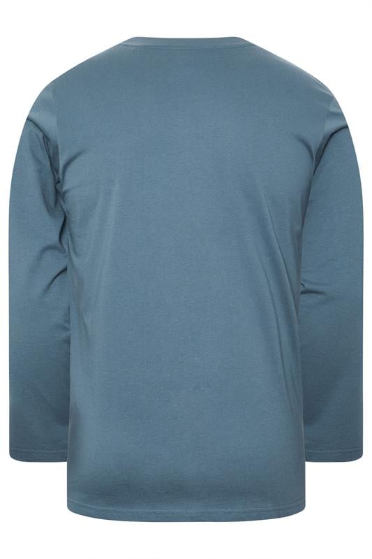 BadRhino Big & Tall Petrol Blue Extra Long Core Long Sleeve T-Shirt | BadRhino 2