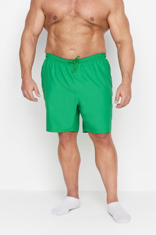 Men's  BadRhino Big & Tall Plain Green Swim Shorts